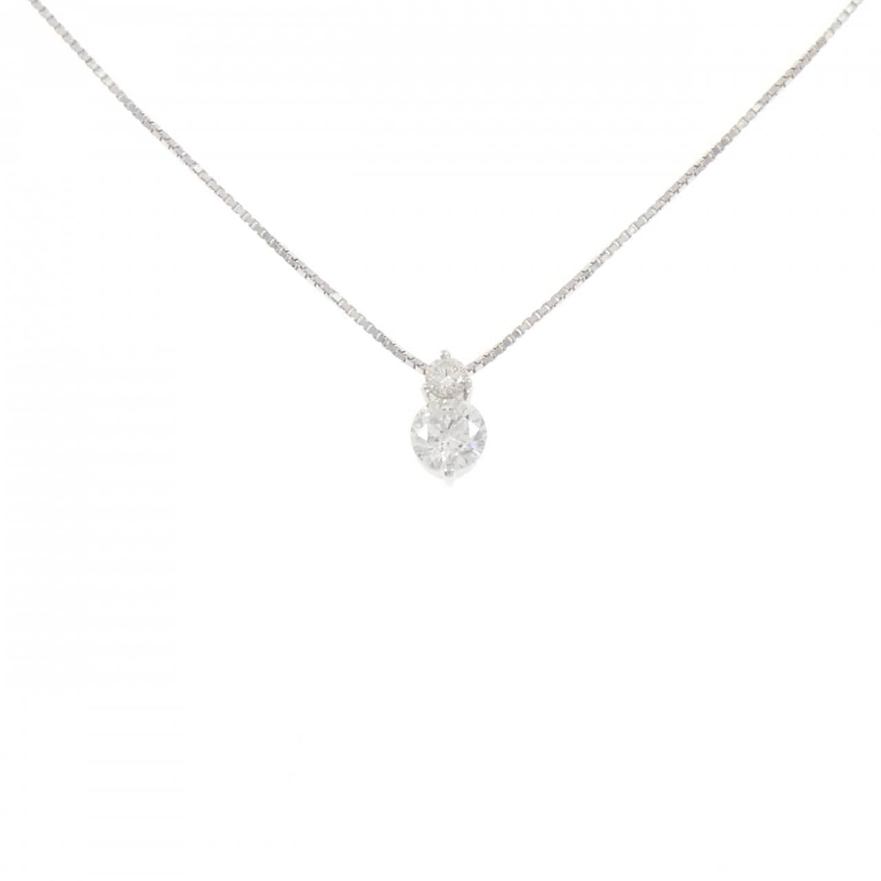 K18WG ダイヤモンド ネックレス 0.43CT