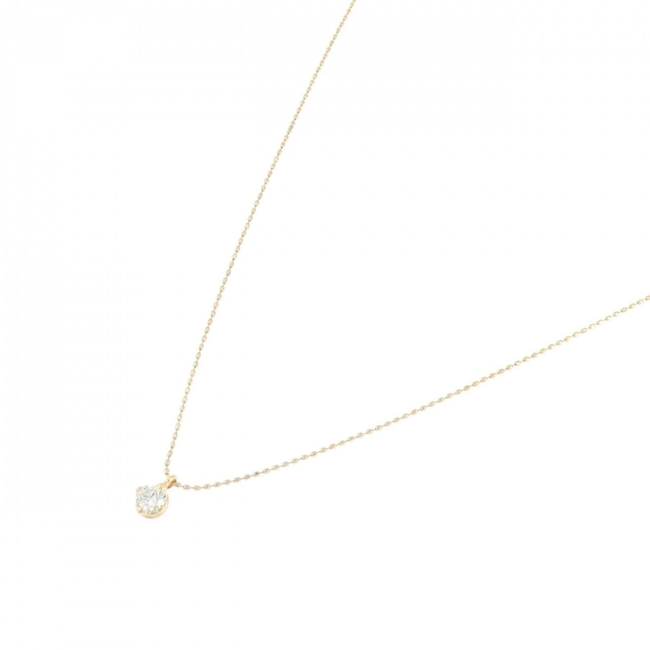 K18YG ソリティア ダイヤモンド ネックレス 0.08CT