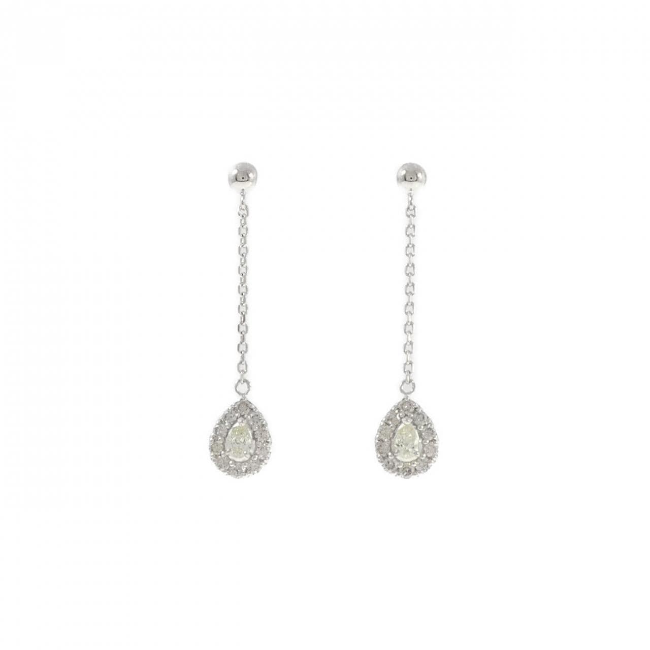K18WG ダイヤモンド ピアス 0.28CT