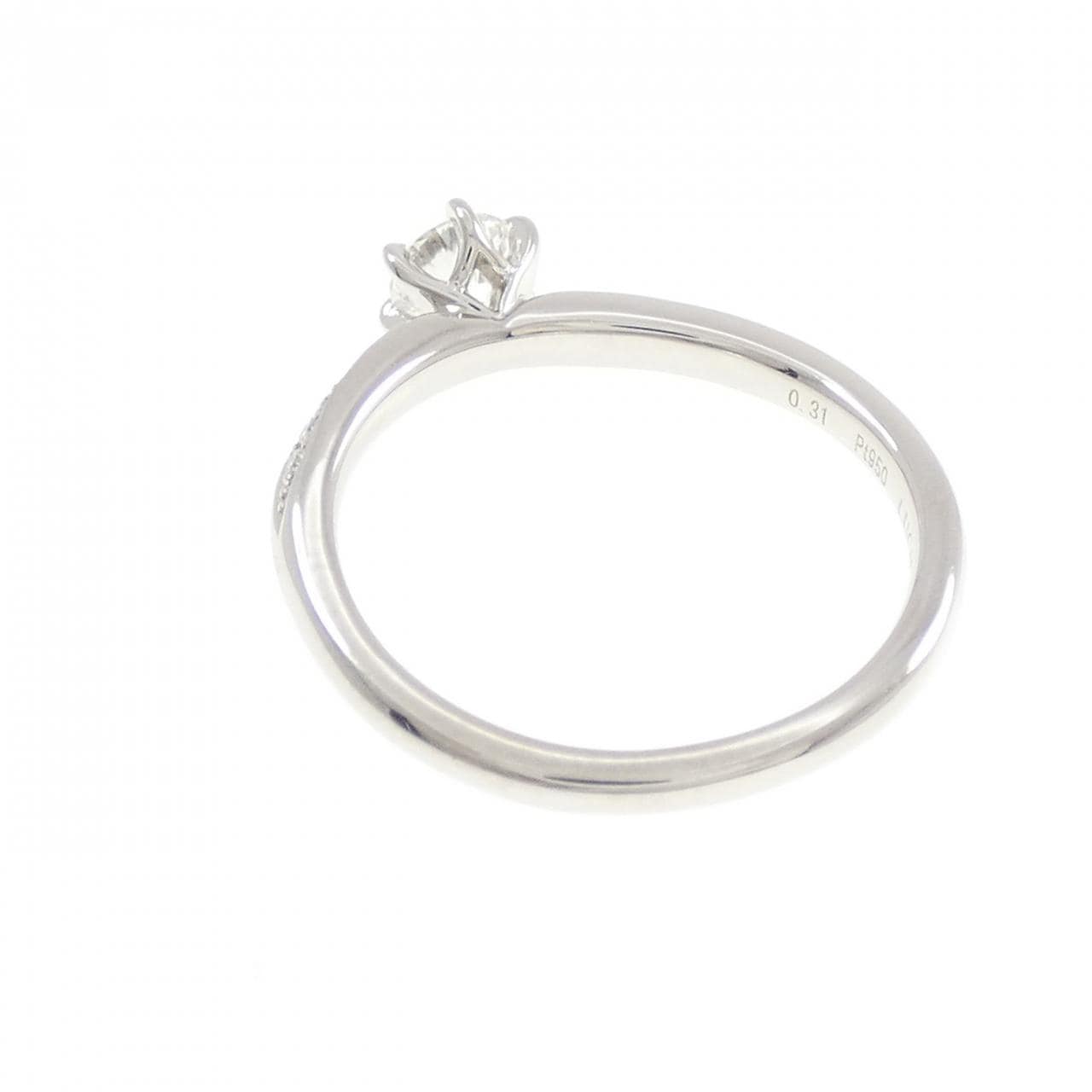 PT950 ダイヤモンド リング 0.31CT F VVS1 3EXT