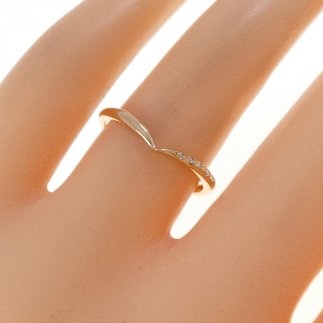 K18PG ダイヤモンド リング 0.03CT