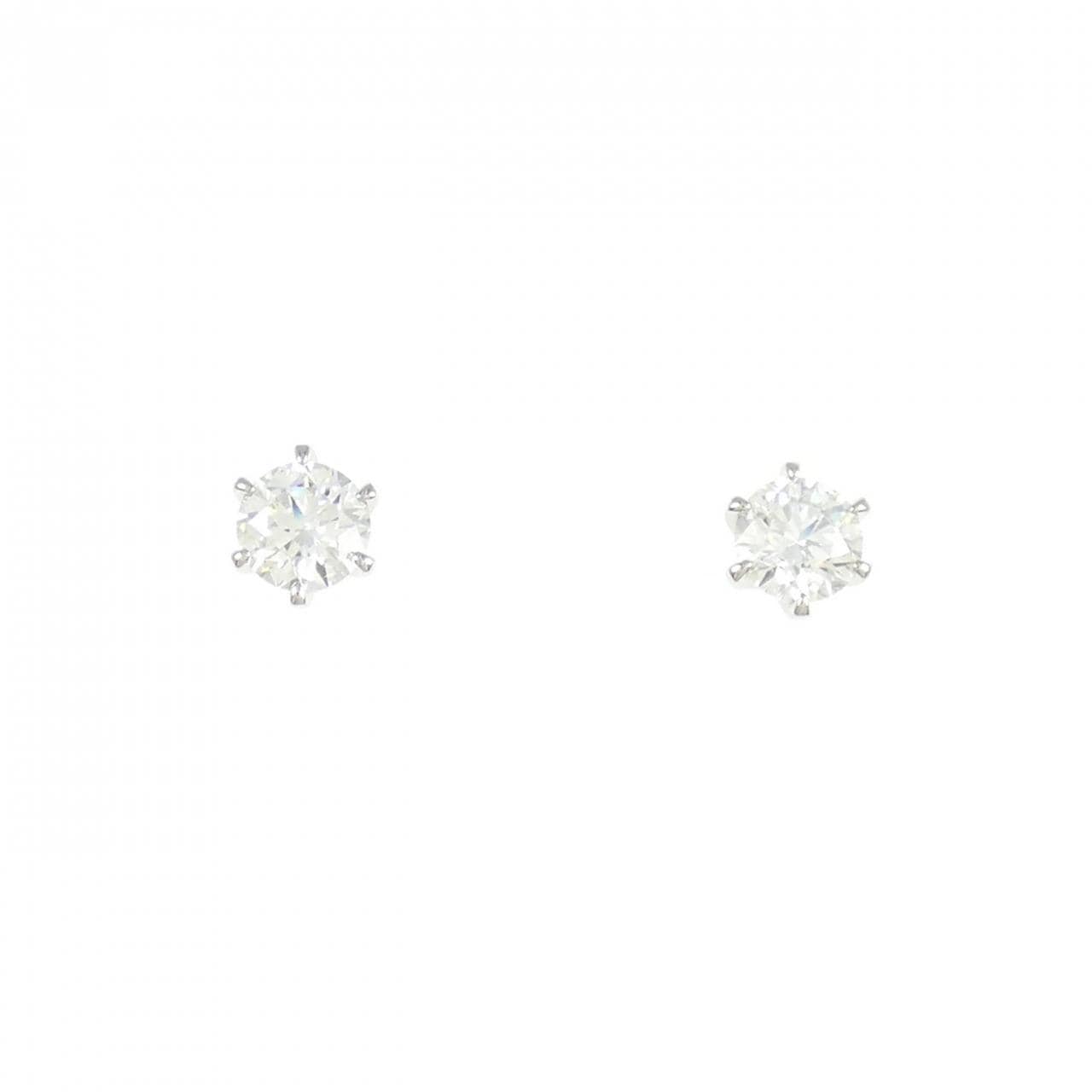 【リメイク】PT900/ST ダイヤモンド ピアス 0.258CT 0.265CT D SI1 3EXT-EXT H&C