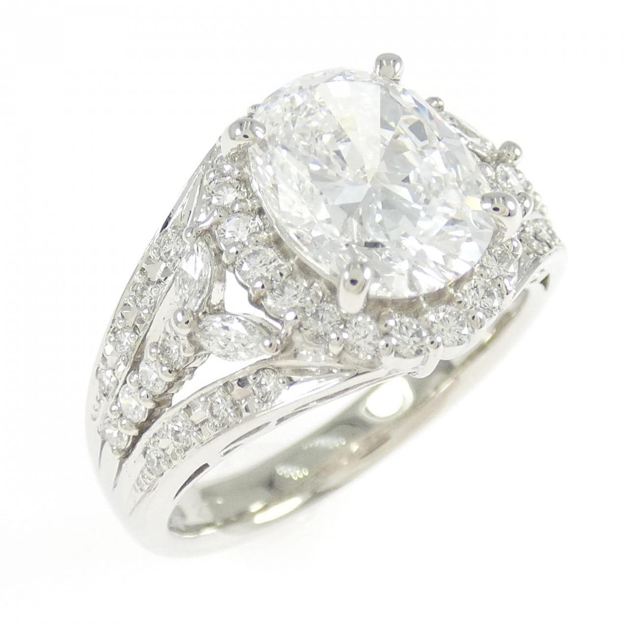【リメイク】PT900 ダイヤモンド リング 2.12CT D  VVS1 オーバルカット