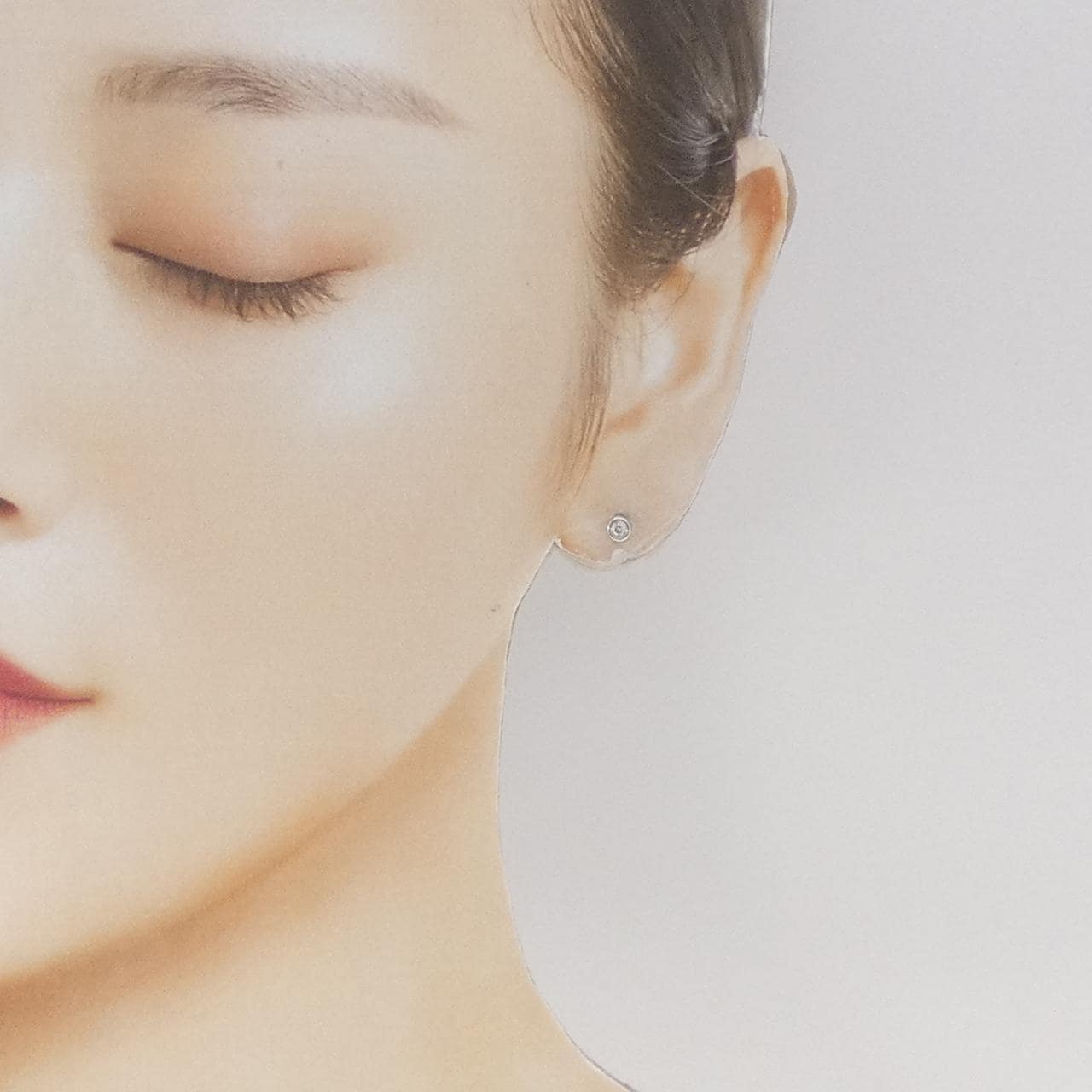 K18WG ダイヤモンド ピアス 0.10CT