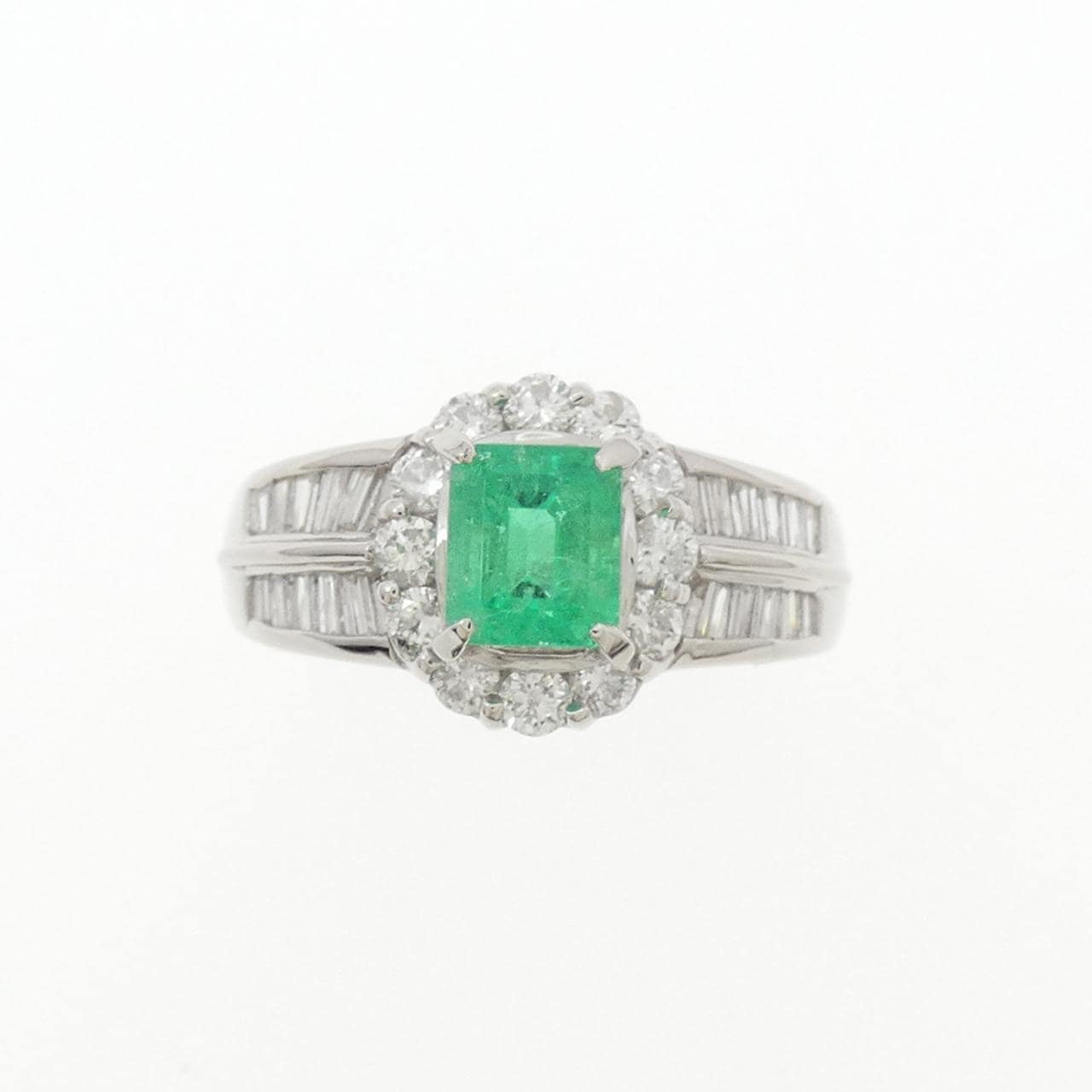 PT900 エメラルド リング 0.64CT