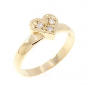 K18YG ハート ダイヤモンド リング 0.06CT