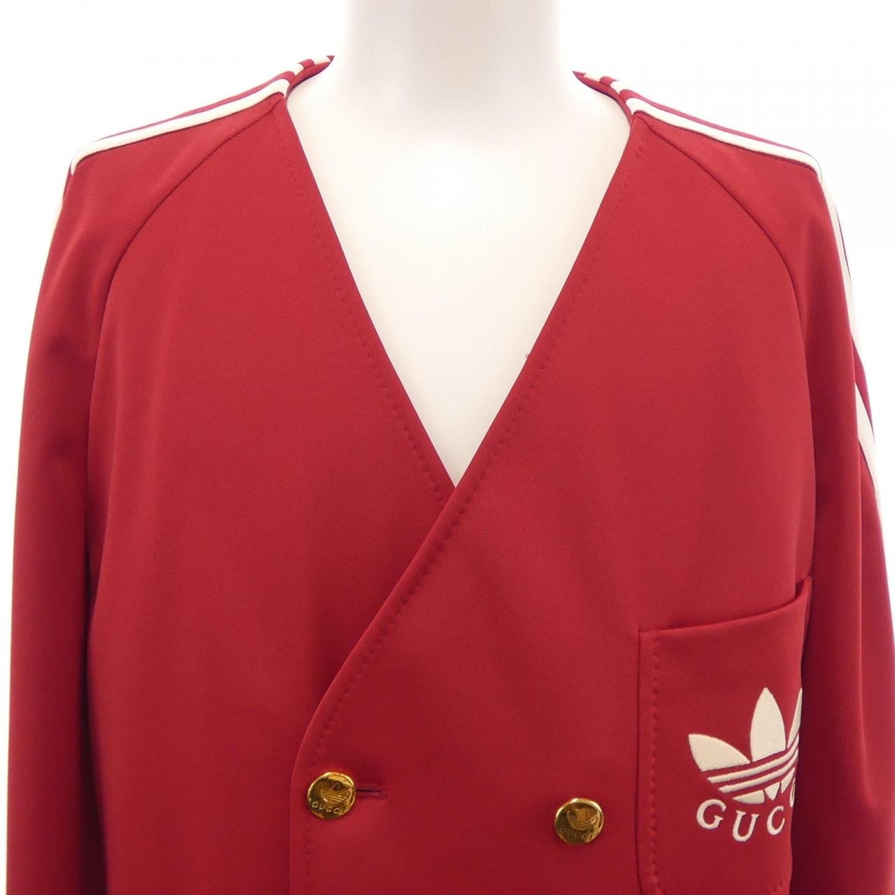 グッチ GUCCI ADIDAS 707683 ZAKQN ノーカラージャケット