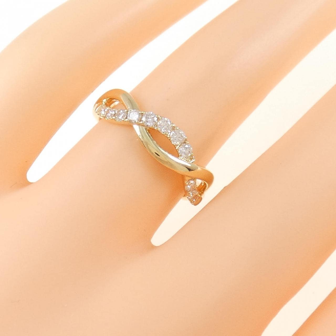 K18YG ダイヤモンド リング 0.25CT