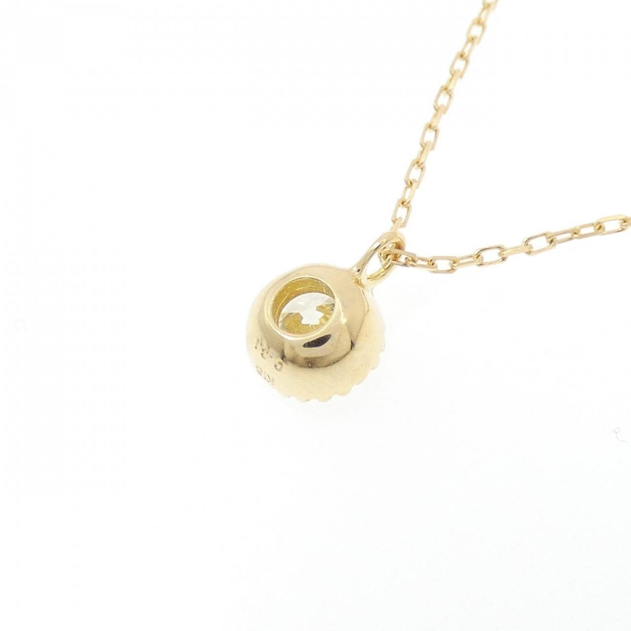 K18YG ソリティア ダイヤモンド ネックレス 0.31CT