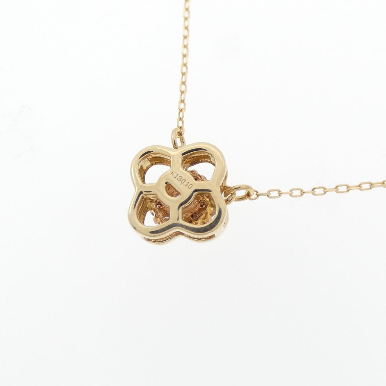 K18YG/K18PG 花形钻石项链 0.10CT
