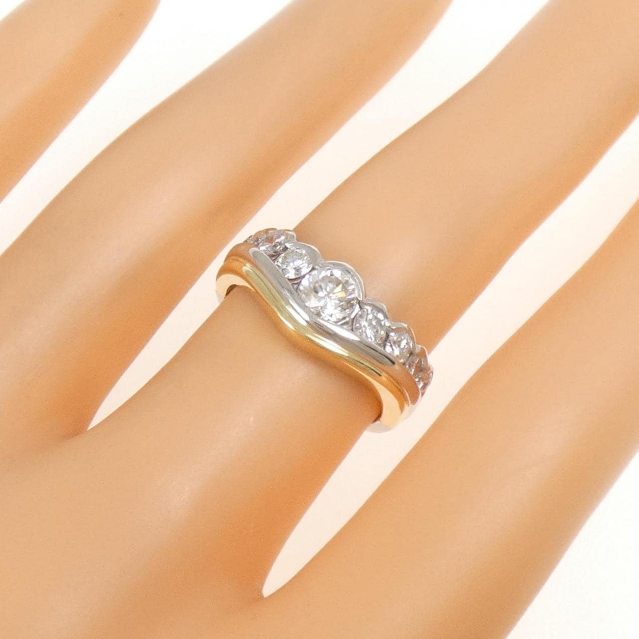 PT900/K18YG ダイヤモンド リング 1.01CT