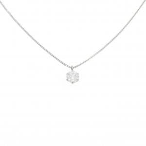 PT900/PT850 ソリティア ダイヤモンド ネックレス 0.20CT
