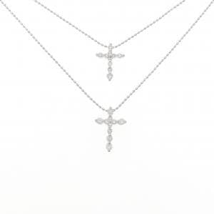 PT900/PT850 クロス ダイヤモンド ネックレス 0.50CT