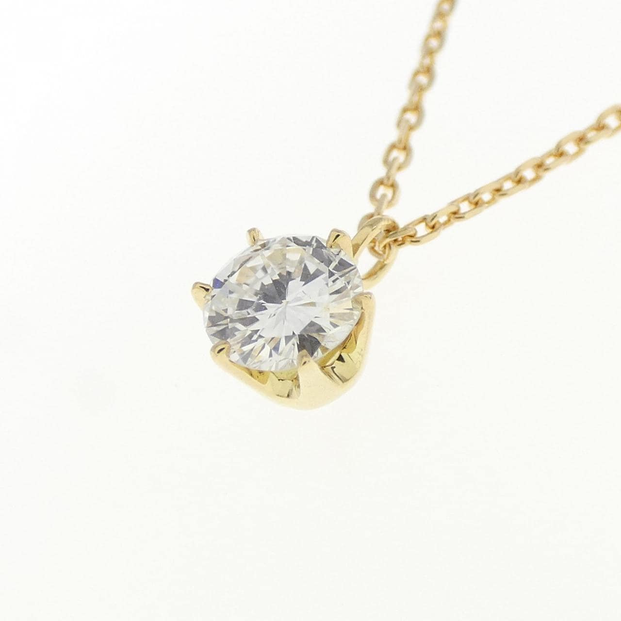 [BRAND NEW] K18YG Diamond Necklace 0.229CT G SI1 Good