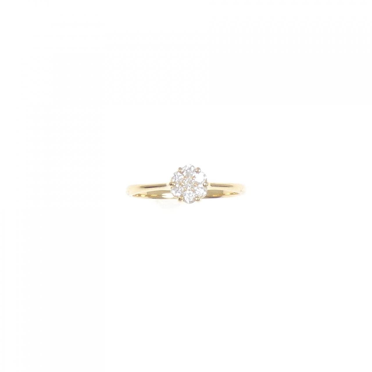 [Remake] K18YG flower Diamond ring 0.20CT