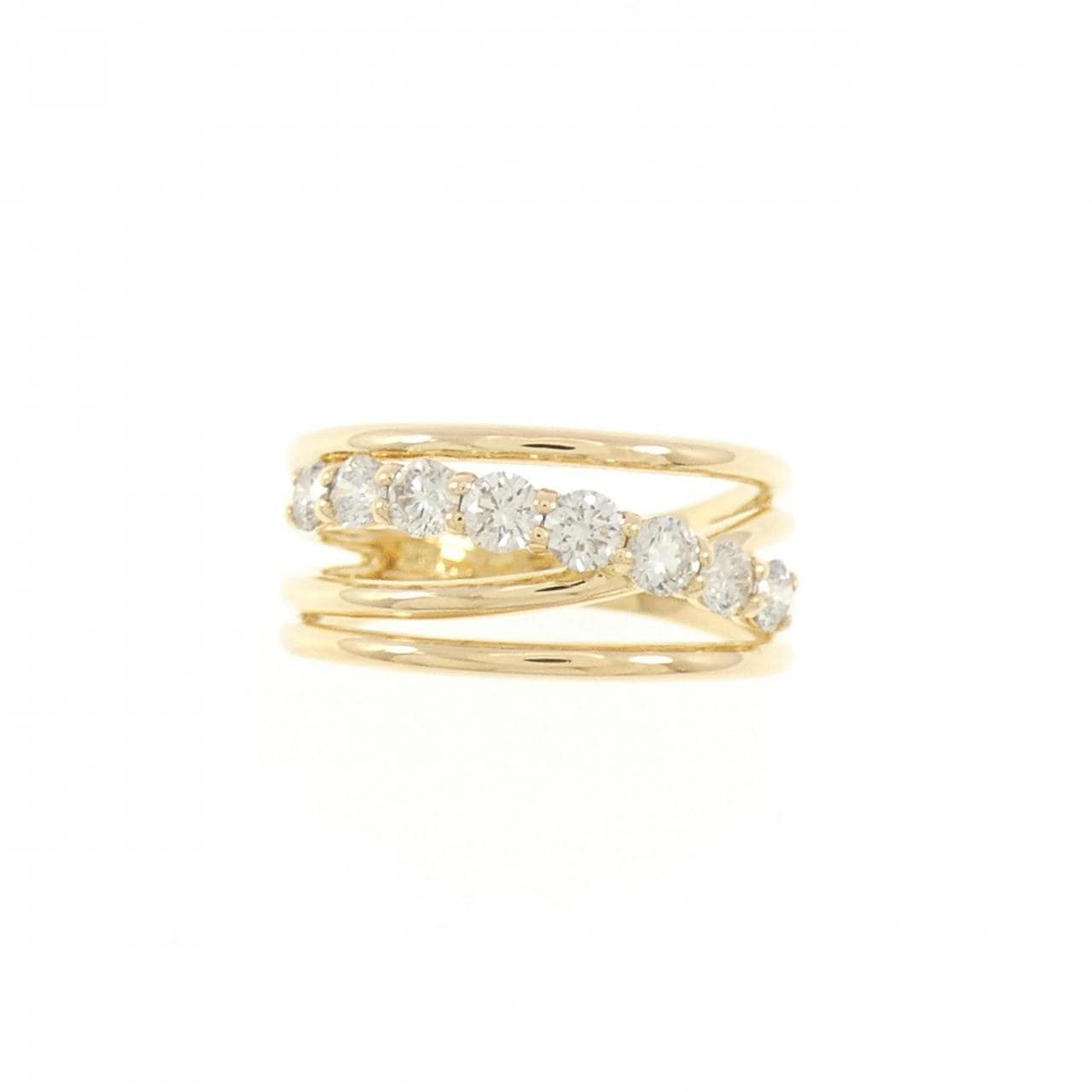 K18YG ダイヤモンド ピンキー リング 0.33CT