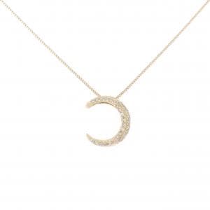 K18YG ムーン ダイヤモンド ネックレス 0.23CT