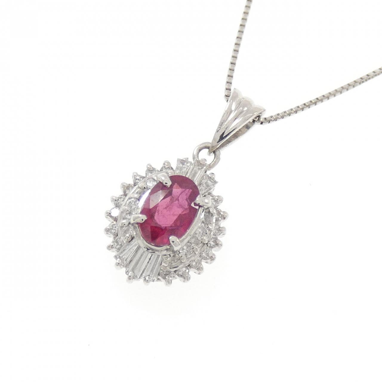 PT/PT850 ルビー ネックレス 0.62CT