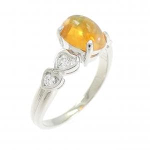 PT900 ハート オパール リング 0.87CT