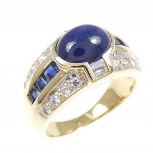K18YG/K18WG サファイヤ リング 2.56CT