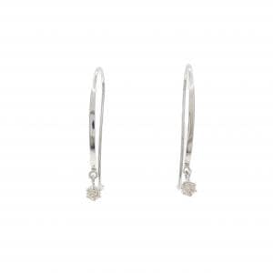 PT900 ダイヤモンド ピアス 0.10CT