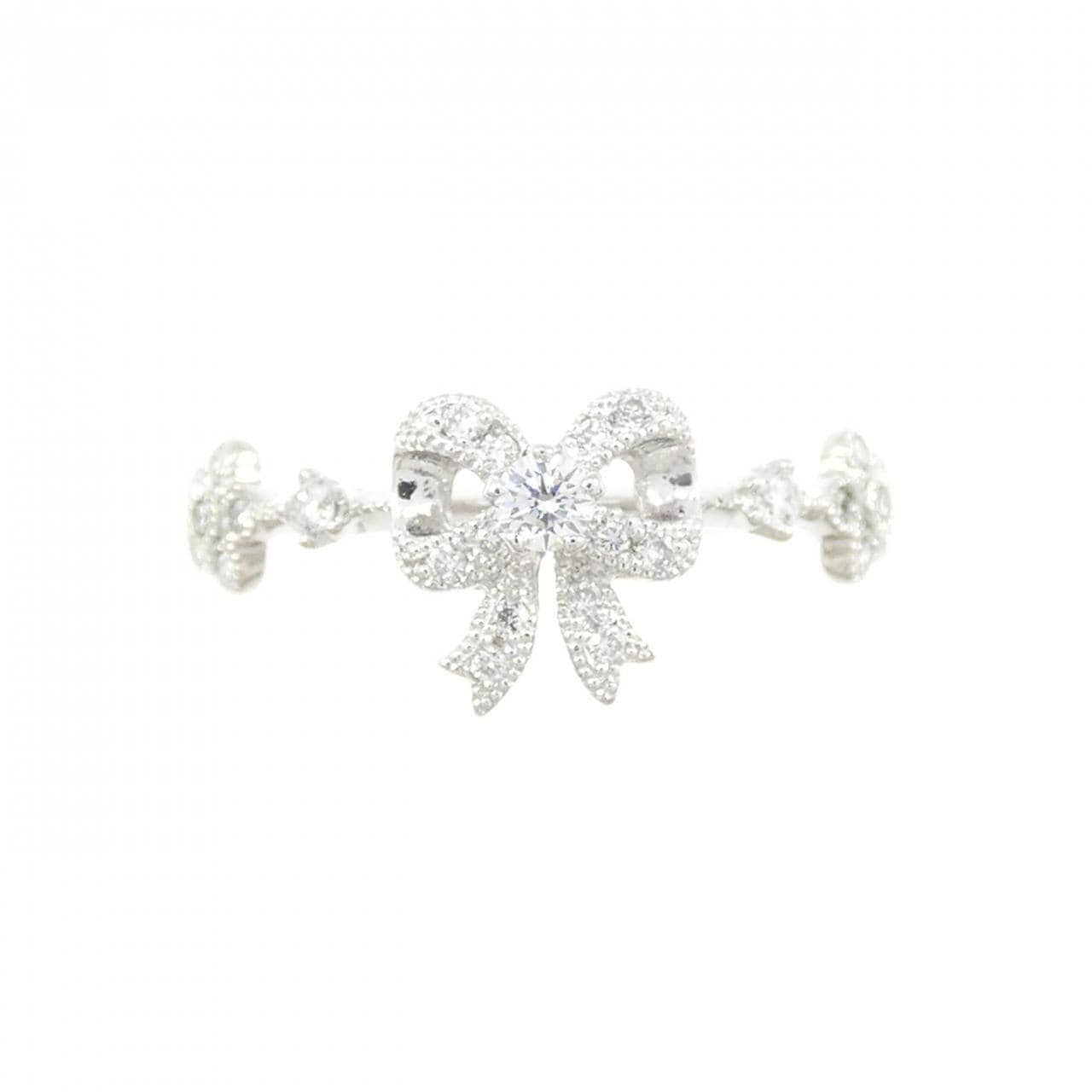 PT900 リボン ダイヤモンド リング 0.18CT