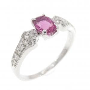 K18WG トルマリン リング 0.49CT