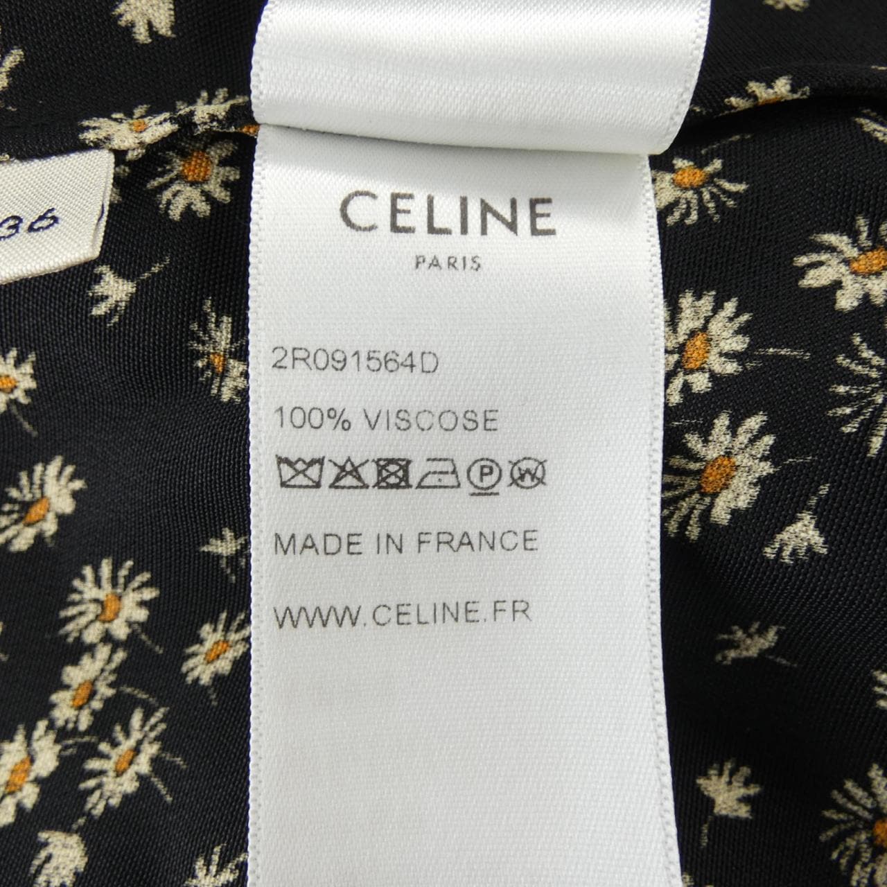 セリーヌ CELINE フォークボタンプラケット付きミディドレス 2R091564D ワンピース