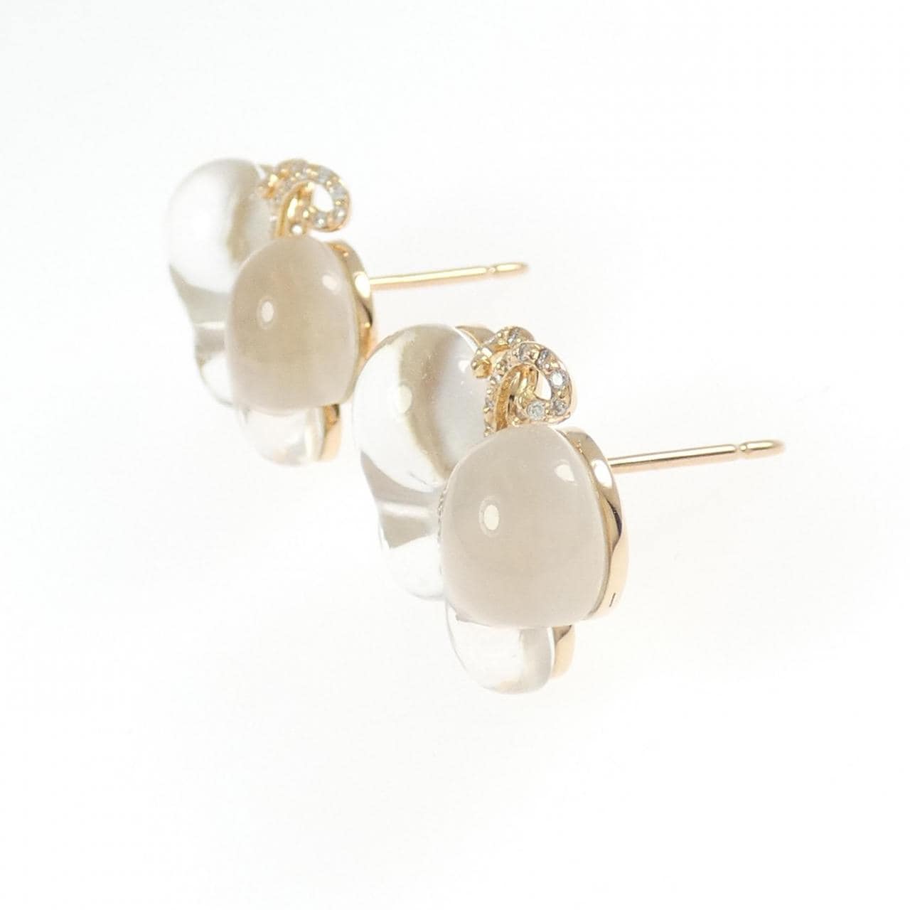 750PG バタフライ クオーツ ピアス