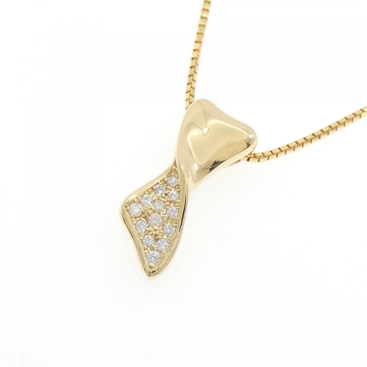 K18YG ダイヤモンド ネックレス 0.13CT