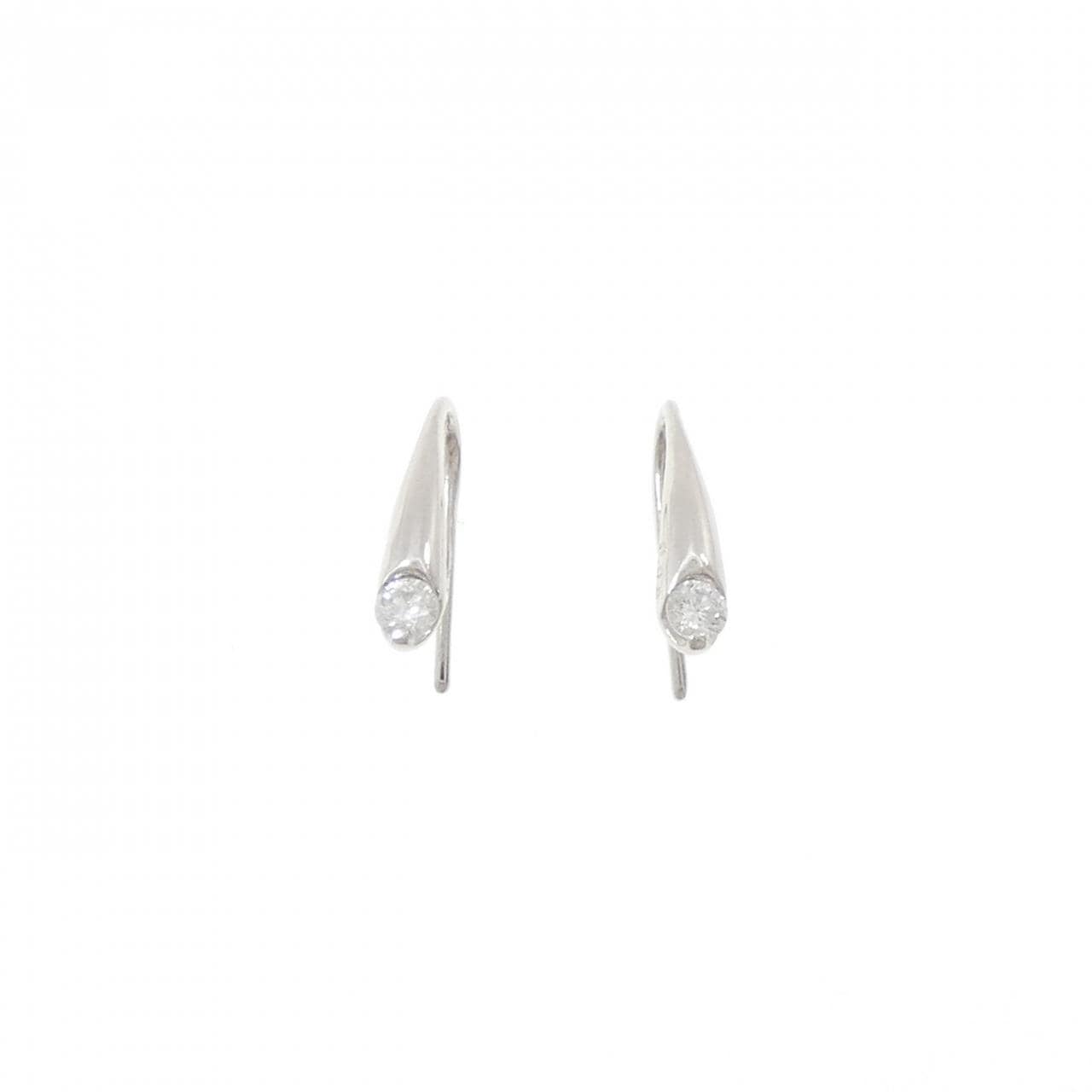 PT900 ダイヤモンド ピアス 0.10CT