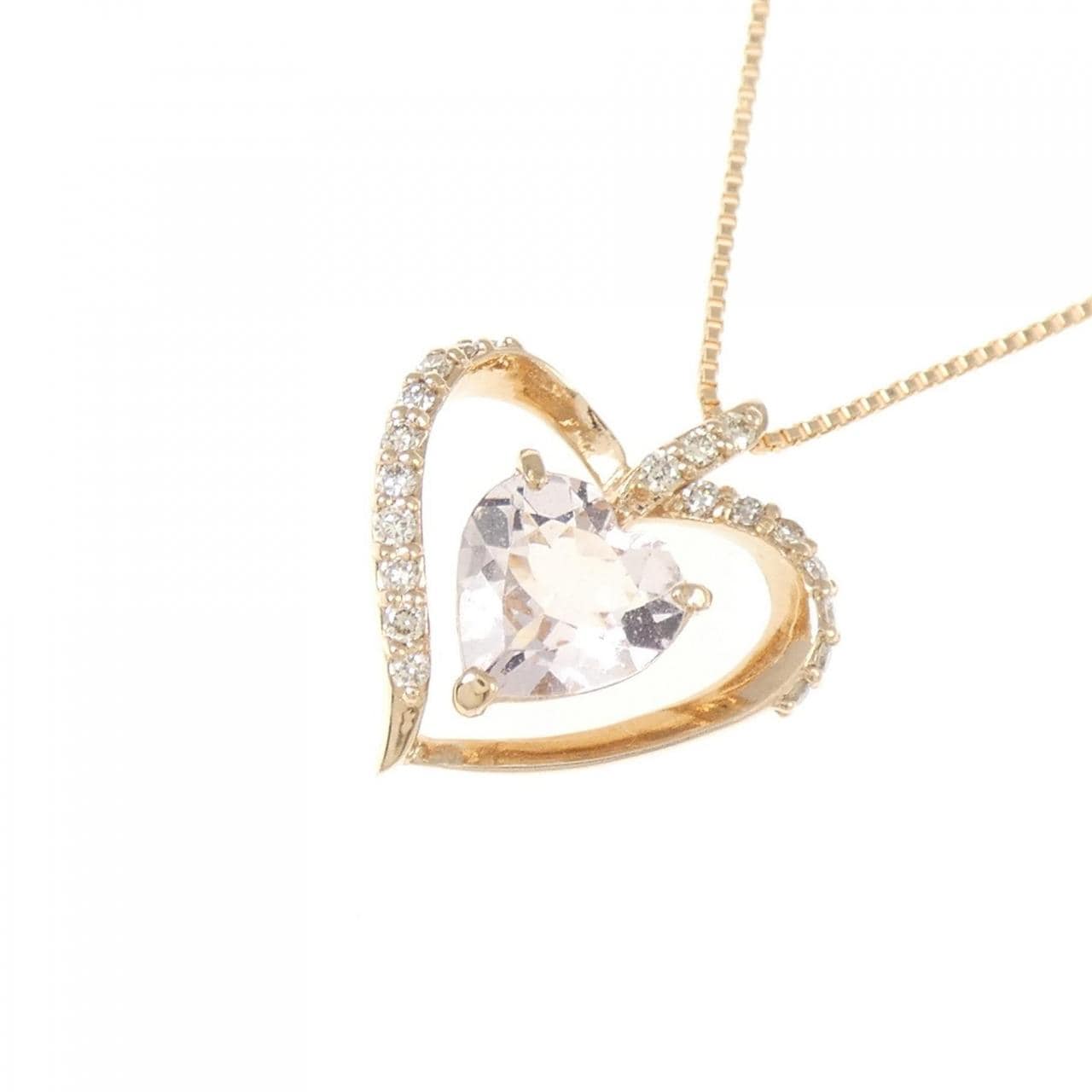K18PG ハート ベリル ネックレス 0.54CT