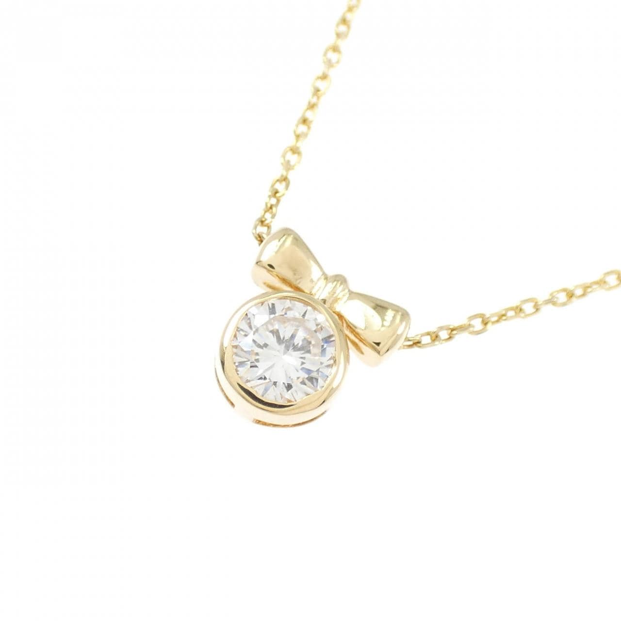 K18YG ダイヤモンド ネックレス 0.38CT