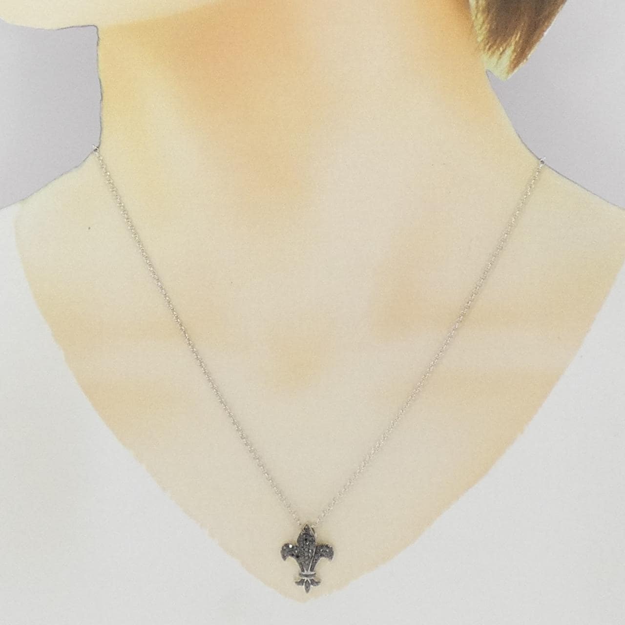 K18WG/K18BG ダイヤモンド ネックレス 0.40CT