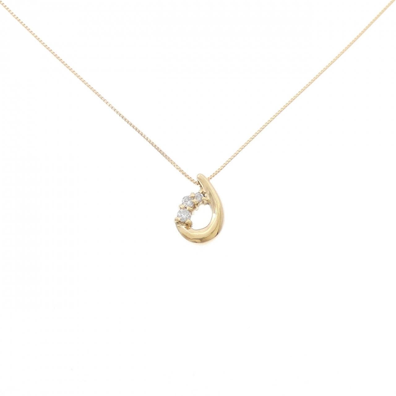 K18YG ダイヤモンド ネックレス 0.11CT