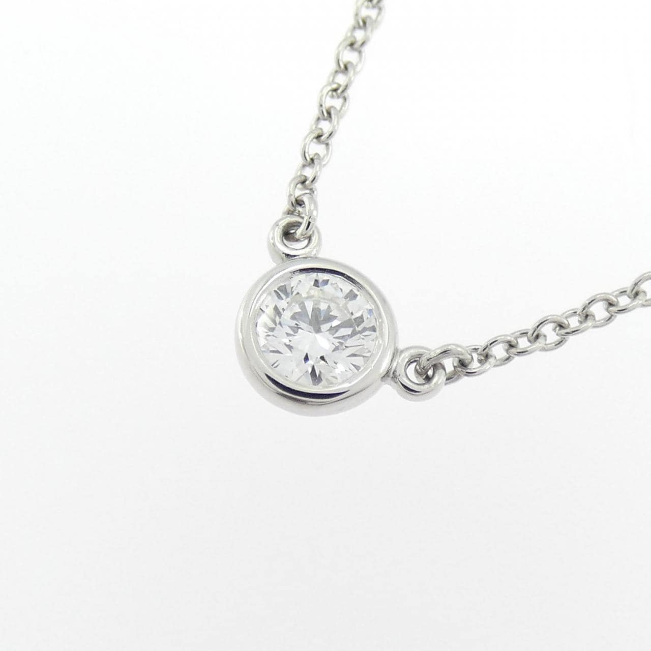 ティファニー バイザヤード ネックレス 0.19CT F VVS1 3EXT