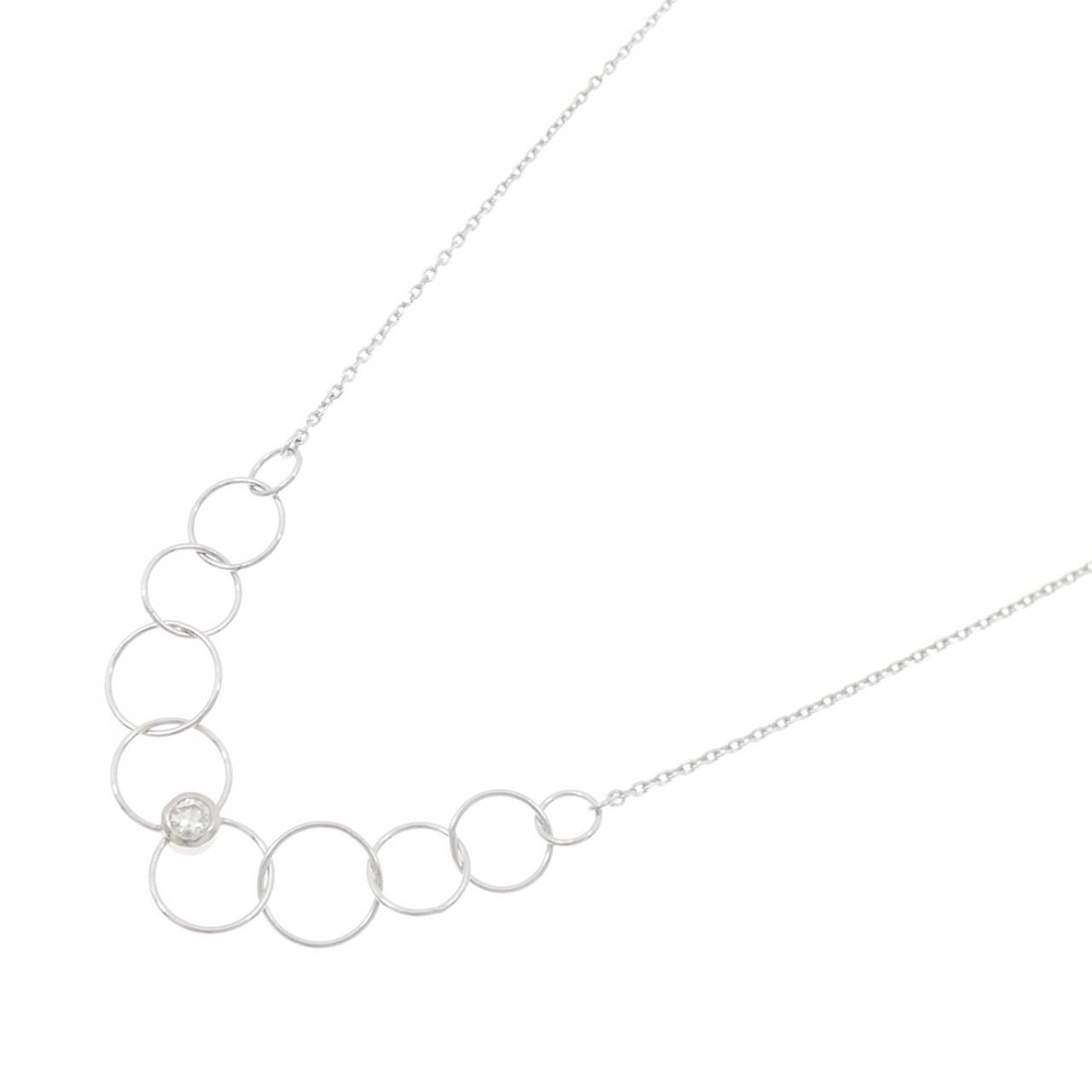 K18WG ダイヤモンド ネックレス 0.06CT