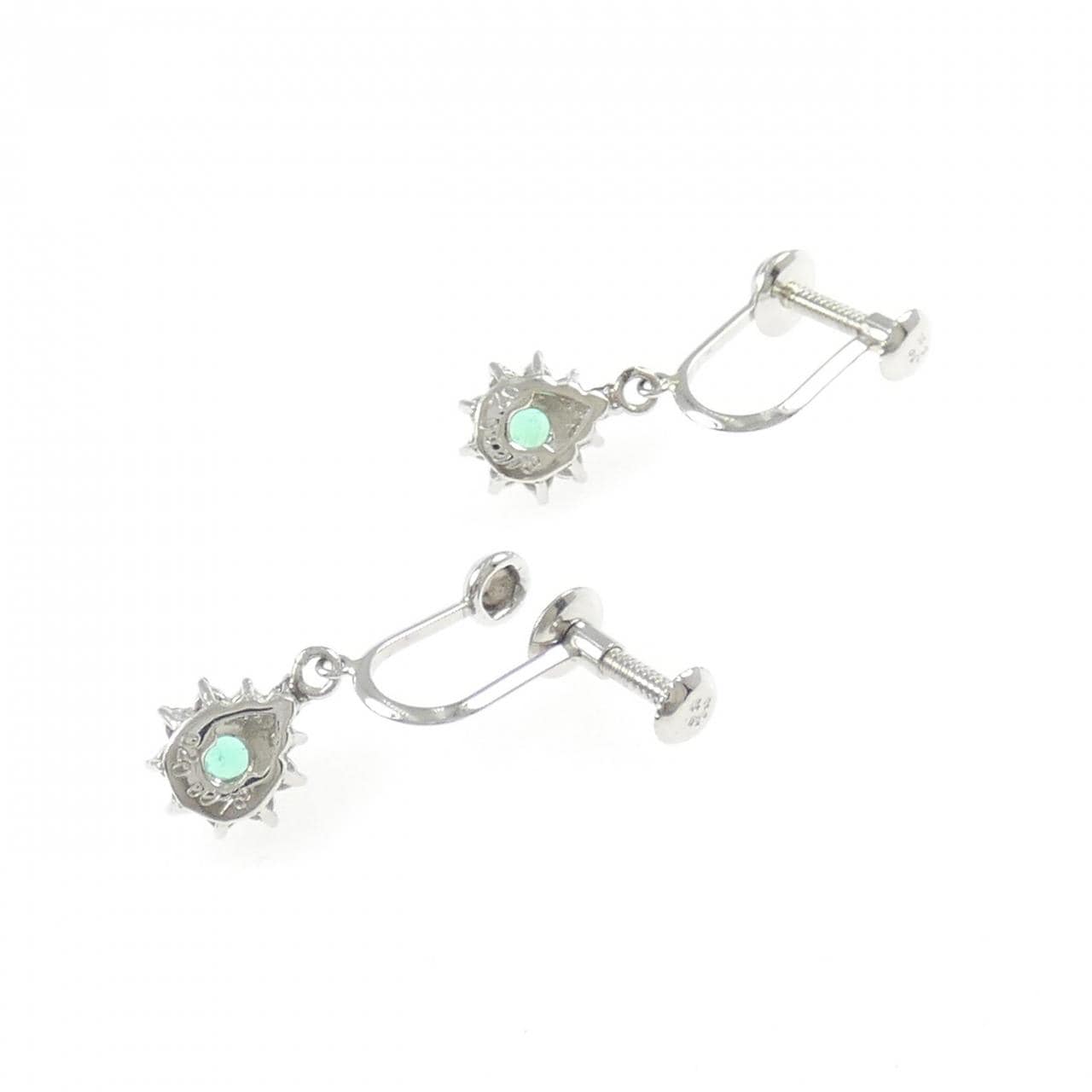 PT850 エメラルド イヤリング 0.40CT