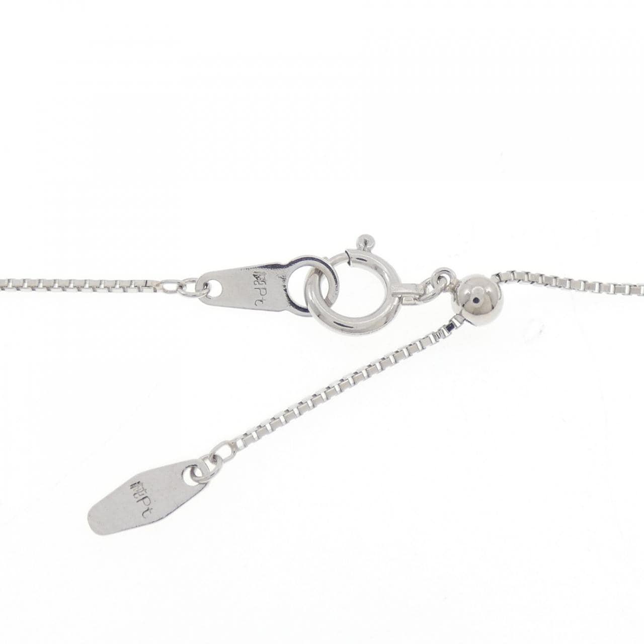 PT900/純PT綠寶石項鏈0.82CT