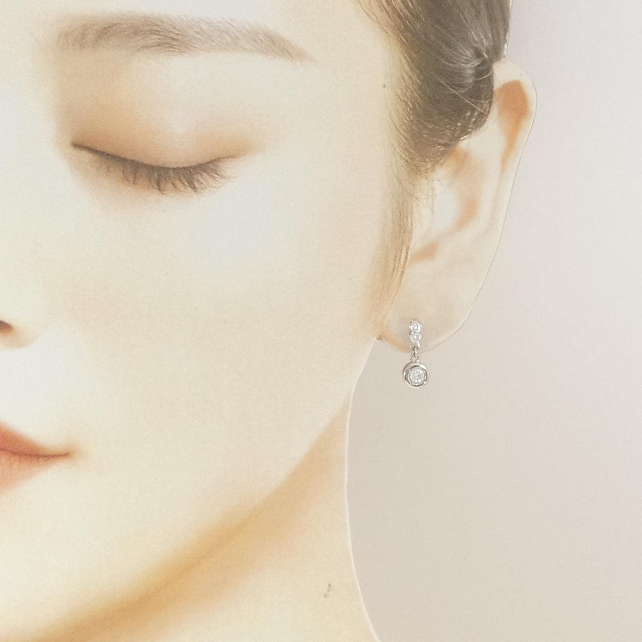 PT900 ダイヤモンド ピアス 0.40CT