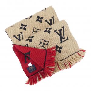 ルイヴィトン LOUIS VUITTON エシャルプ ロゴマニア デュオ M73886 MUFFLER
