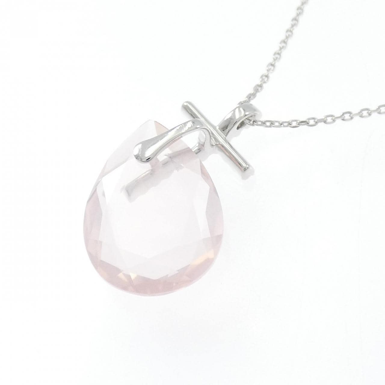 STAR JEWELRY十字架玫瑰石英項鍊