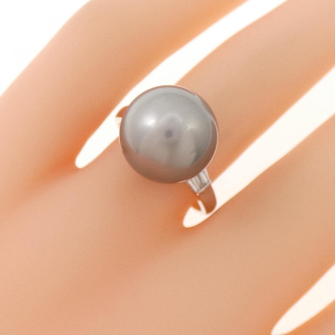 PT900 黒蝶パール リング 12mm