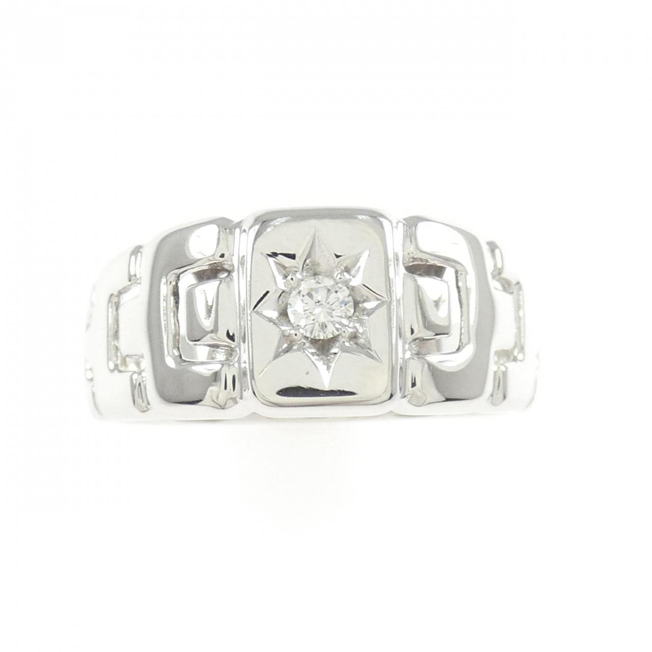 K14WG ダイヤモンド リング 0.07CT