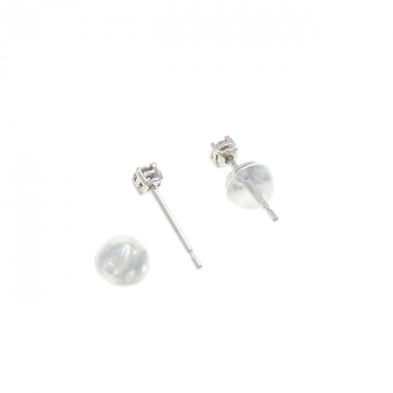 PT900 ソリティア ダイヤモンド ピアス 0.10CT