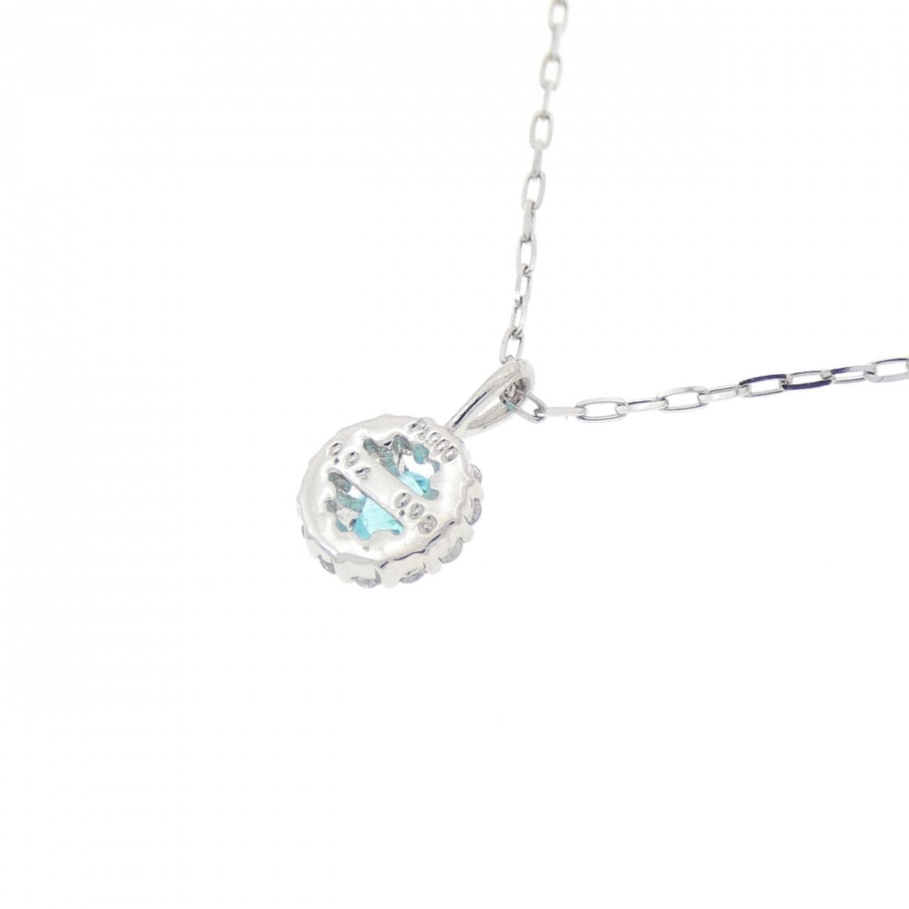 PT900 トルマリン ネックレス 0.04CT