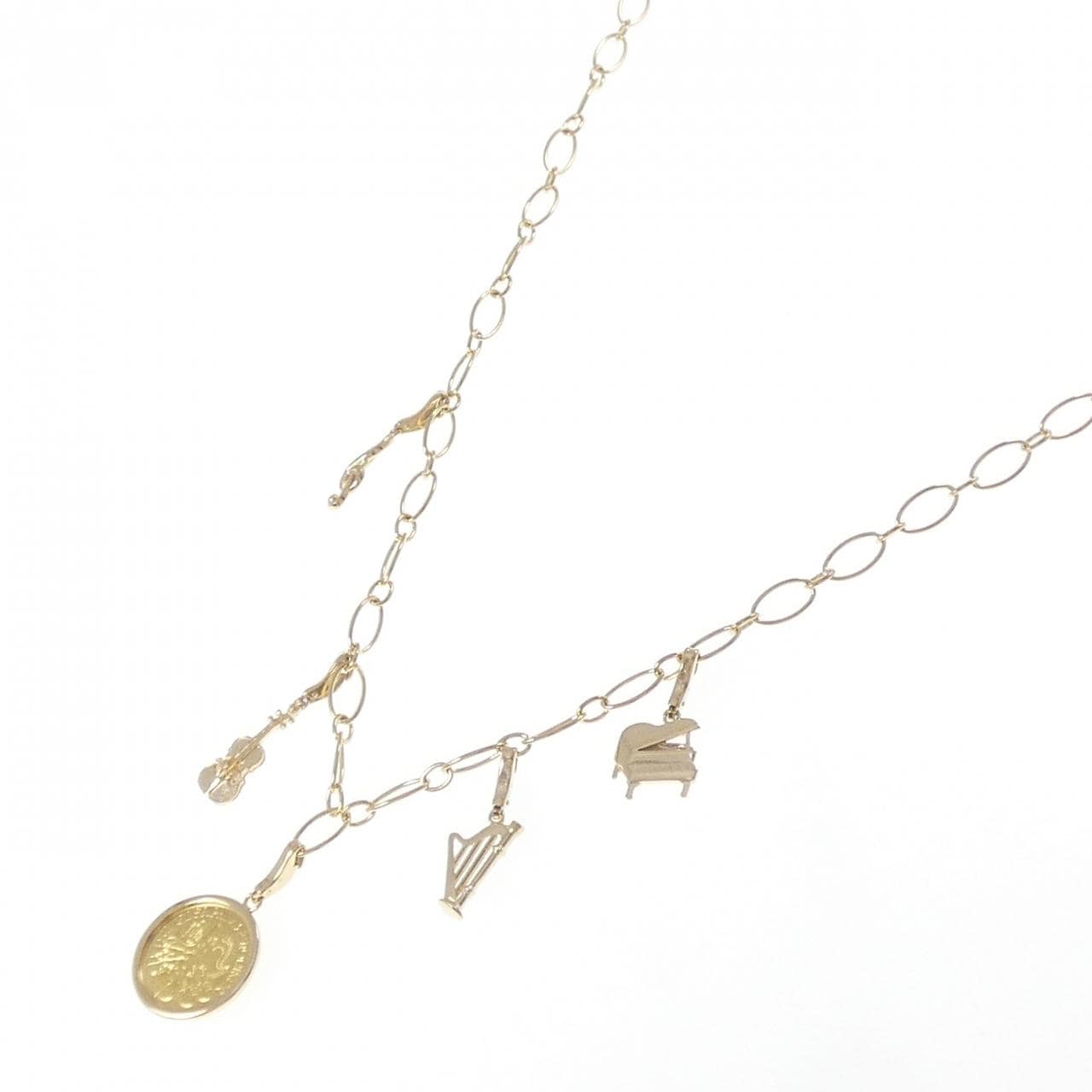 K18YG(枠) コイン ネックレス