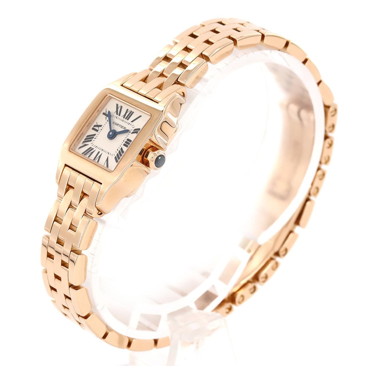 Cartier Mini Santos de Moiselle PG W25077X9 PG/RG石英