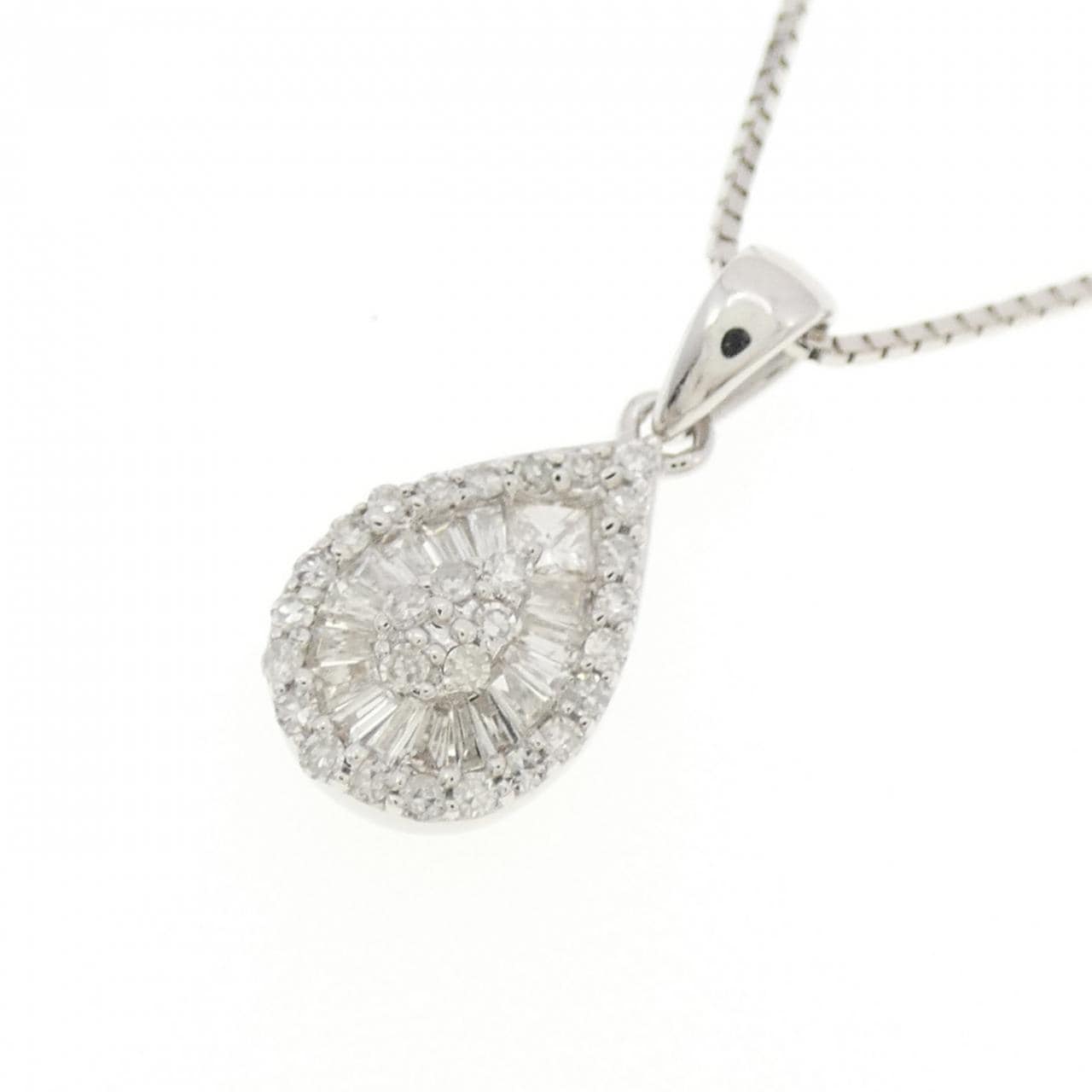 K18WG ダイヤモンド ネックレス 0.20CT