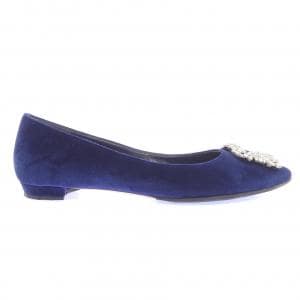 マノロブラニク MANOLO BLAHNIK HANGISIFLAT ベロア フラットシューズ